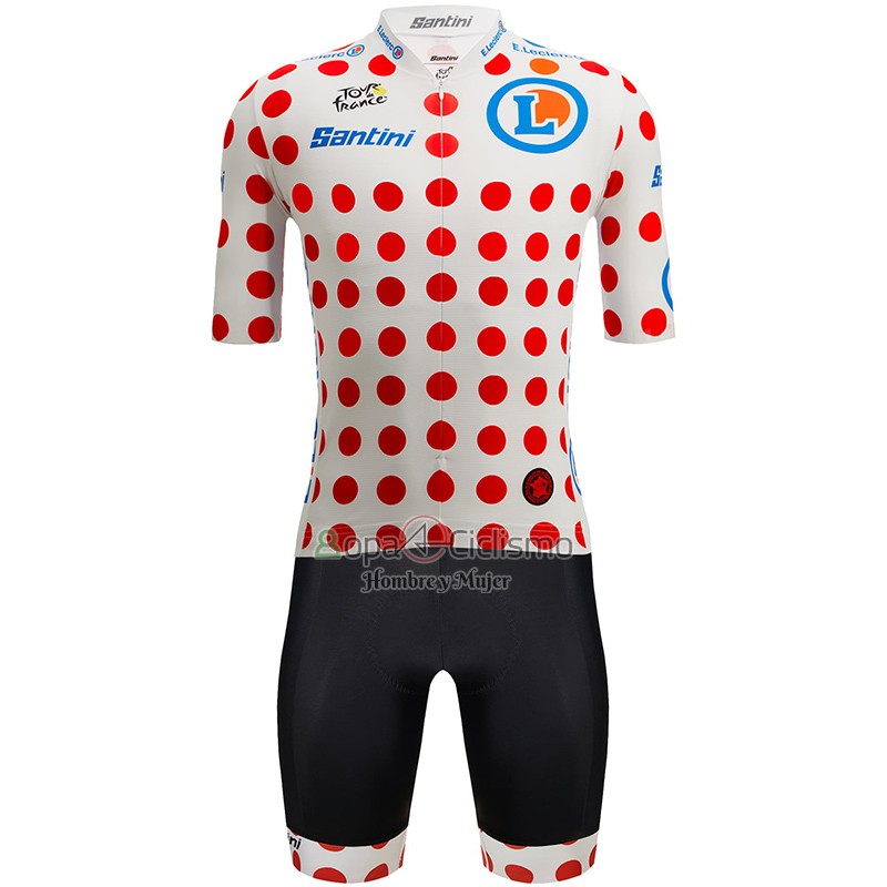 Tour DE Francia Ropa Ciclismo Culotte Corto 2023 Hombre Mangas Cortas Rojo